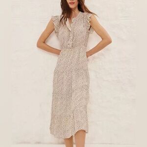 Ba&sh Alienore Midi Dress - tiered ecru